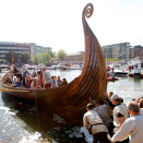 The Oseberg is launched during the King and Queen's visit to Tønsberg (Photo: Håkon Mosvold Larsen / NTB scanpix)